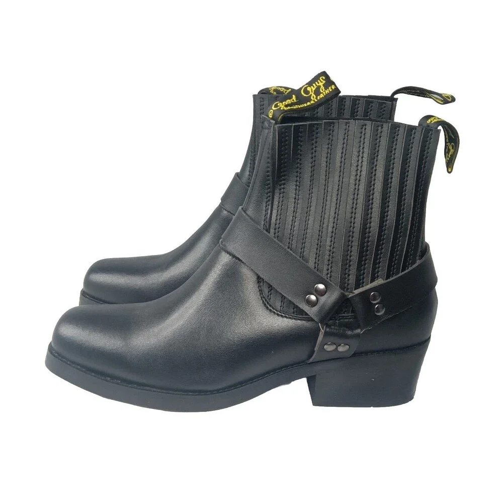 Good Guys DUKE Vegan Leather Cowboy Boots Mens Size 13 US /46 EU Black